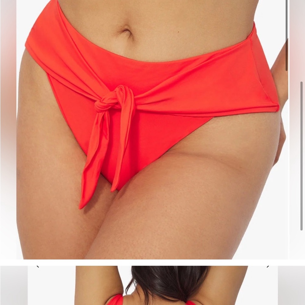 WeWoreWhat Riviera Bikini Bottom CARROT color XL